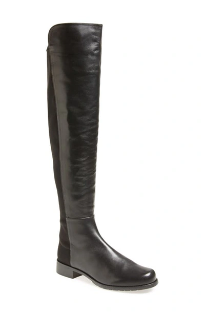 Shop Stuart Weitzman 5050 Over The Knee Boot In Black