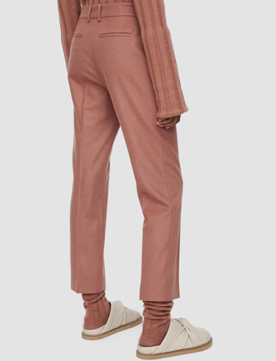 Shop Joseph Brushed Flannel Coleman Trousers In Mauve