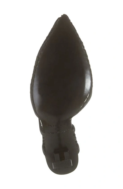 Shop Jessica Rich Ysabelle Fishnet Pointed Toe Pump In Black