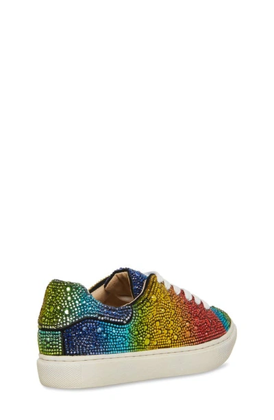 Betsey Johnson Sidny Crystal Sneaker In Rainbow