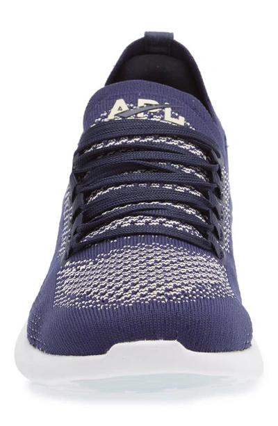 Shop Apl Athletic Propulsion Labs Techloom Breeze Knit Running Shoe In Navy / Beach / White
