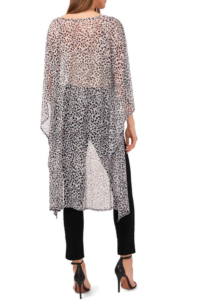 Chaus Printed Mesh High-low Top In White