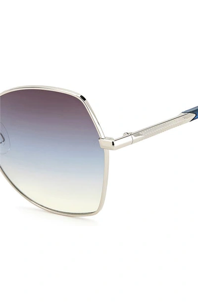 Shop Rag & Bone 57mm Gradient Irregular Sunglasses In Palladium