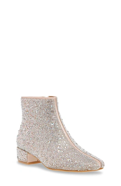 Shop Betsey Johnson Kids' Cady Sparkle Bootie In Silver