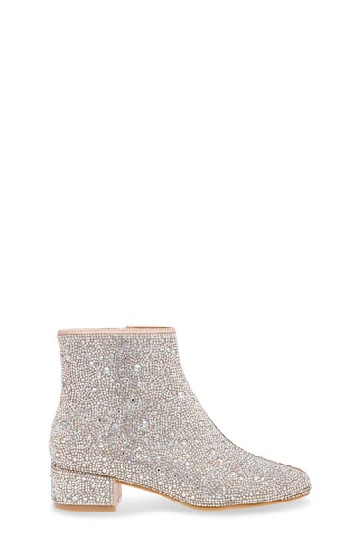 Shop Betsey Johnson Kids' Cady Sparkle Bootie In Silver