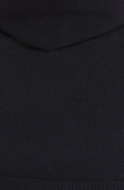 Shop Meryll Rogge Merino Wool Open Back Sweater In Navy