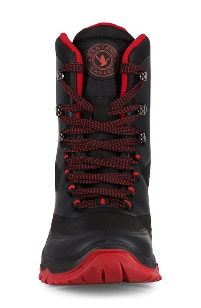 Santana Canada Tanya Waterproof Snow Boot In Black Red