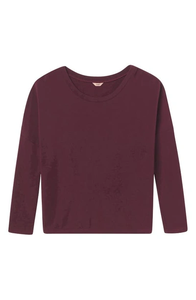 Shop Eberjey Softest Sweats Pajama Top In Mulberry