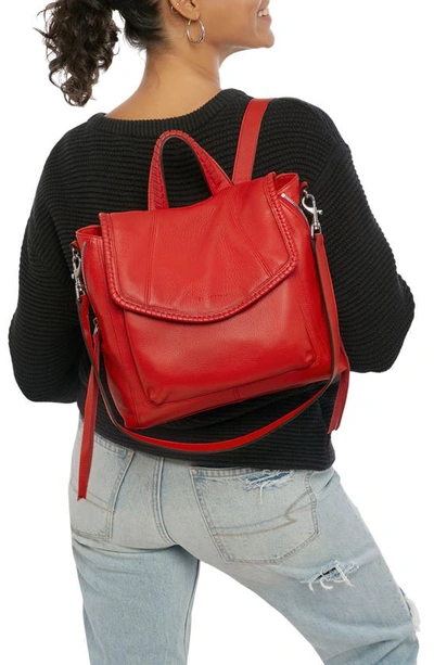 Shop Aimee Kestenberg All For Love Convertible Leather Backpack In Corvette Red