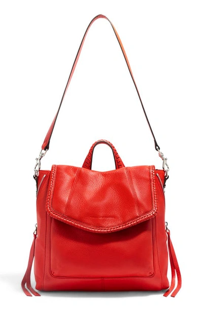 Shop Aimee Kestenberg All For Love Convertible Leather Backpack In Corvette Red