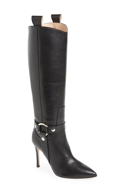 Beautiisoles Phoebe Knee High Boot In Black Soft Leather