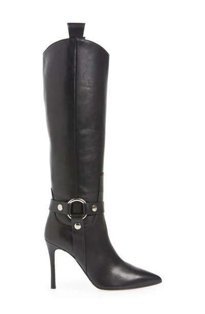Beautiisoles Phoebe Knee High Boot In Black Soft Leather