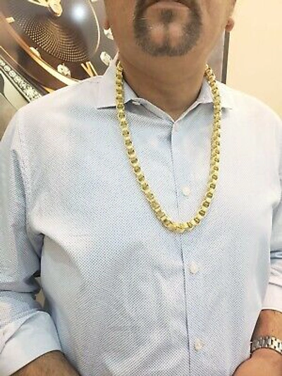 Pre-owned G&d 10k Yellow Gold Mens Necklace Byzantine Chain 28" Inch 10mm