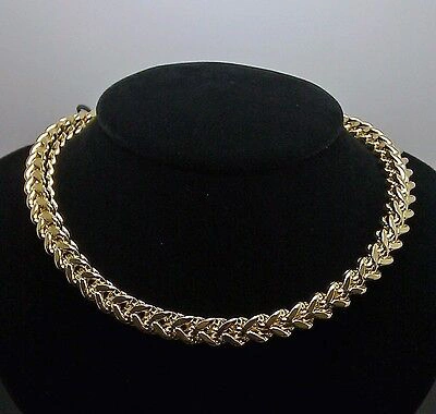 G&D Pre-owned 10k Yellow Gold Thick Franco Chain 30" Rope Italian Cuben 7.5mm
