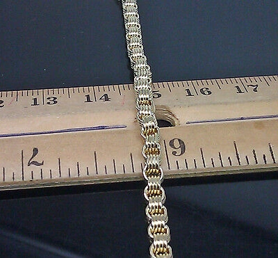 Pre-owned Globalwatches10 Real 10k Yellow Gold Byzantine Box Chain 24" Necklace 3.5mm 100% Authentic 10kt