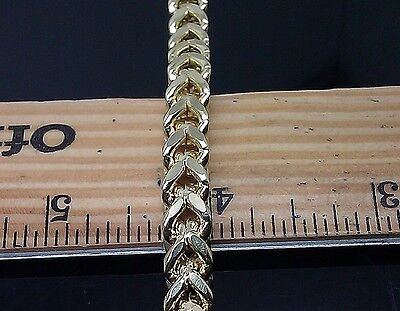 G&D Pre-owned 10k Yellow Gold Thick Franco Chain 30" Rope Italian Cuben 7.5mm