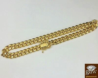 Pre-owned Gold And Diamond Real 10k Yellow Gold Miami Cuban Bracelet 6mm 7.5" Box Lock Strong Unisex