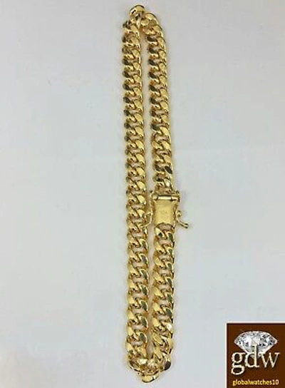 Pre-owned Gold And Diamond Real 10k Yellow Gold Miami Cuban Bracelet 6mm 7.5" Box Lock Strong Unisex