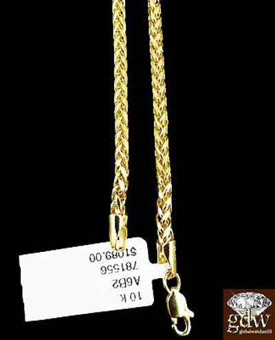 Pre-owned Globalwatches10 Real 10k Yellow Gold Mens Jesus Cross Charm Pendant With 22 Inch Long Palm Chain