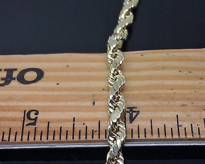 Pre-owned Globalwatches10 10k Gold Chain For Men Women Real 5mm Rope 22 Inch Long In Yellow