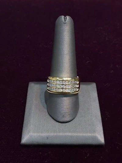 Pre-owned G&amp;d Real10k Yellow Gold Wedding Engagement Ring Band Genuine 1/2ct Diamond Size 11 In H-i