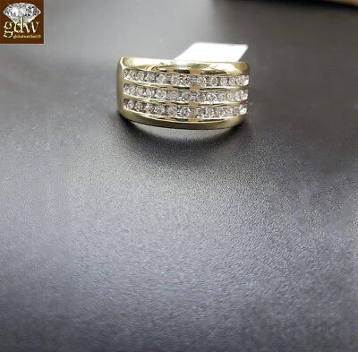 Pre-owned G&amp;d Real10k Yellow Gold Wedding Engagement Ring Band Genuine 1/2ct Diamond Size 11 In H-i