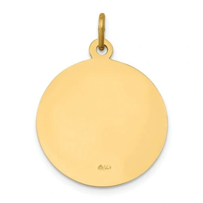 Pre-owned Goldia 14k Yellow Gold Polished St. Gerard "pray For Us" Religious Medal Pendant
