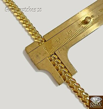 Pre-owned Globalwatches 10! Solid 6mm 7.5" 10k Cuban Link Bracelet 10kt Yellow Gold Box Clasp Men Women Real