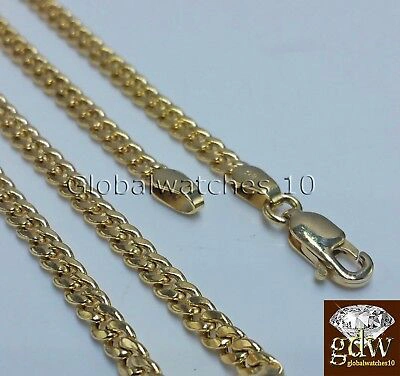Pre-owned Globalwatches10 10k Yellow Gold Jesus Cross Charm Pendant 10k 22" Miami Cuban Chain Set Real