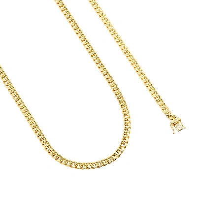 Pre-owned Nuragold 10k Yellow Gold Mens 5mm Miami Cuban Link Chain Italian Necklace Box Clasp 28"