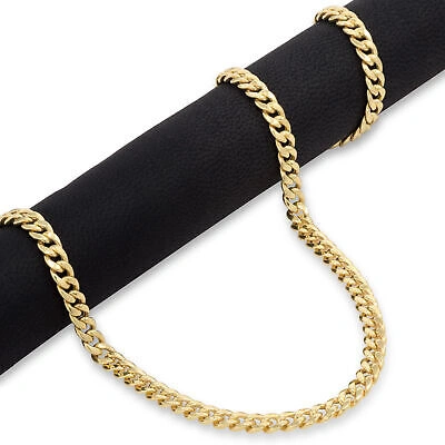 Pre-owned Nuragold 10k Yellow Gold Mens 5mm Miami Cuban Link Chain Italian Necklace Box Clasp 28"