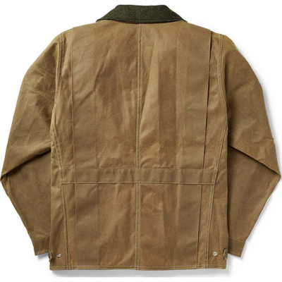 Pre-owned Filson Tin Jacket 11010007 Made In Usa Waxed Dark Tan Khaki Rugged Oil Cloth Cc