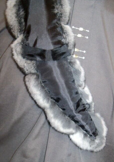 Pre-owned From *damco* Mens Genuine Chinchilla Fur Jacket - Coat Collar - Scarf 38 Inch Length
