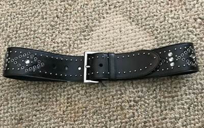 Pre-owned Prada Womens Cinture Ebano (ebony) Leather Belt Size 30/75