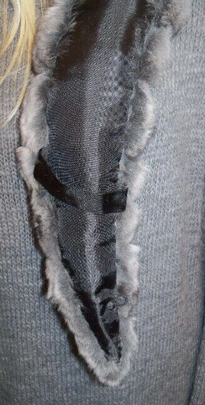 Pre-owned From *damco* Genuine Chinchilla Fur Coat-collar-scarf 38" - Looks Great With Any Jacket In As In Photo