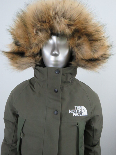 Pre-owned The North Face Womens  Outer Boroughs 550-down Warm Parka Jacket - Green In New Taupe Green