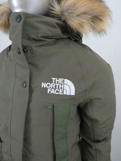 Pre-owned The North Face Womens  Outer Boroughs 550-down Warm Parka Jacket - Green In New Taupe Green
