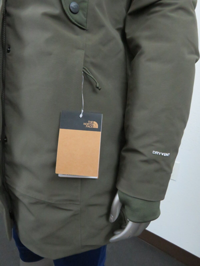 Pre-owned The North Face Womens  Outer Boroughs 550-down Warm Parka Jacket - Green In New Taupe Green
