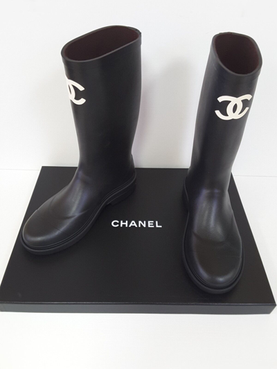 chanel thigh high boots size