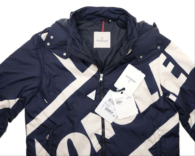Pre-owned Moncler Jacket Bert Hooded Down Filled X-large Size 5 In Blue