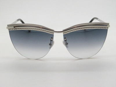 Pre-owned Boucheron $1020  0028s 003 Silver/blue Gradient Authentic Sunglasses