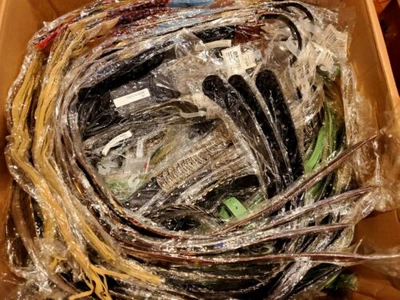Pre-owned Multiple Brands 100 Lot Wholesale Assorted Women's Belt In Mixed Sizes In Black, Brown, Pink, Green, Golden