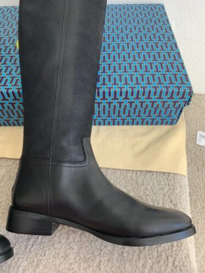 Pre-owned Tory Burch Tory Buch Black Simone Over The Knee 35mm Boot Choose Your Size