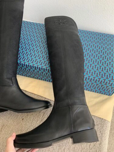 Pre-owned Tory Burch Tory Buch Black Simone Over The Knee 35mm Boot Choose Your Size