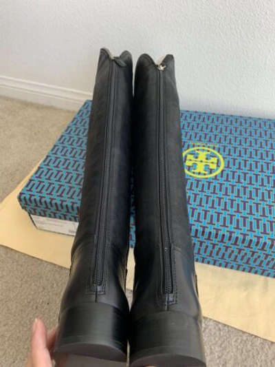 Pre-owned Tory Burch Tory Buch Black Simone Over The Knee 35mm Boot Choose Your Size