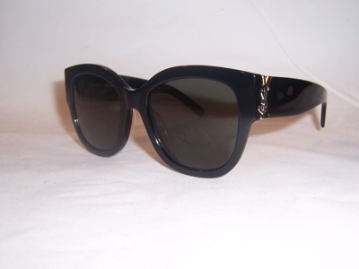Pre-owned Saint Laurent Sunglasses Sl M95/f 001 Black/gray Authentic 95
