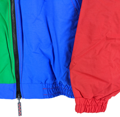 Pre-owned Rowing Blazers $398  Primary Color Block Nylon Cashball Jacket Mens Medium In Multicolor