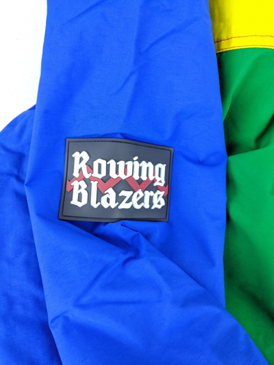 Pre-owned Rowing Blazers $398  Primary Color Block Nylon Cashball Jacket Mens Medium In Multicolor