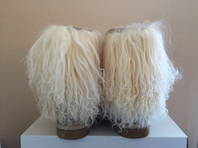 Pre-owned Ugg Classic Short Mongolian Sheepskin Cuff Sand Boots Us 6 / Eu 37 / Uk 4.5 In Beige