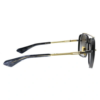 Pre-owned Dita Mach-six Dt Dts121 62-05 Black Gold Metal Sunglasses Grey Gradient Lens In Gray